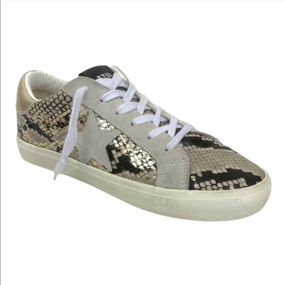 Steve Madden Philosophy Snake Print Star Sneakers